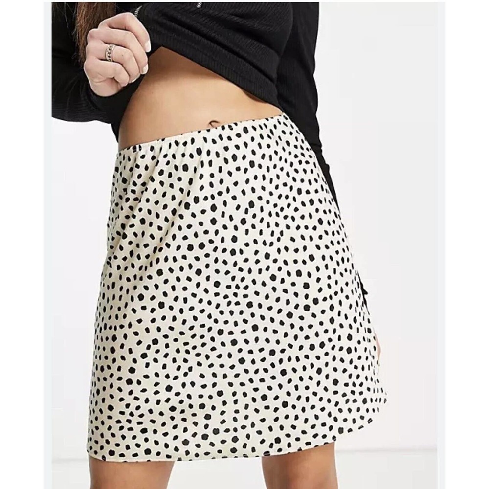 ASOS Mini Slip Skirt Animal Print Size 6